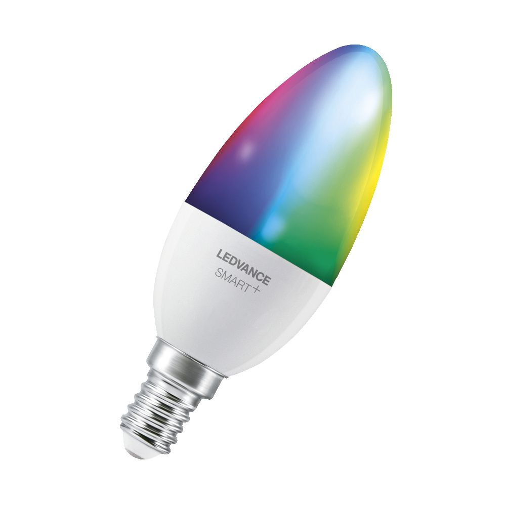 Ledvance 4058075778597 SMART+ WiFi Candle Multicolour, 200 °, 4,9 W, 470 lm, E14, dimmbar