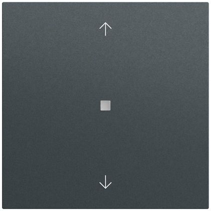 Gira 538873 Wippe 1-fach mit Pfeilsymbolen und Kontrollfenster, System 70, anthrazit (lackiert)