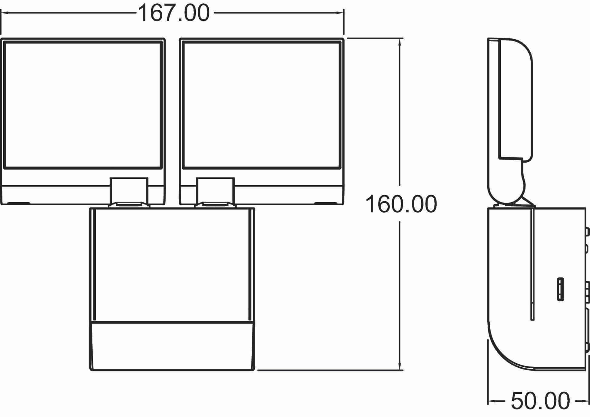 Theben 1020803 theLeda S17-100 BK LED-Strahler 17 W mit Bewegungsmelder 180°, schwarz