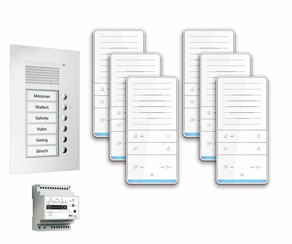 TCS PAUF061/001 Audio-Außenstation, Serie PUK, einspaltig mit Freisprecher TASTA Audio Plus 6 WE