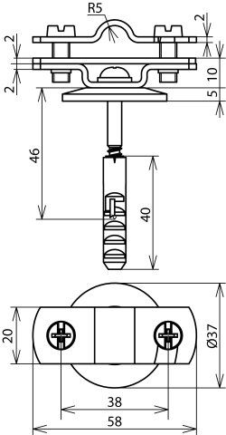 Dehn + Söhne 286 819 Leitungshalter DEHNhold flache Bauform