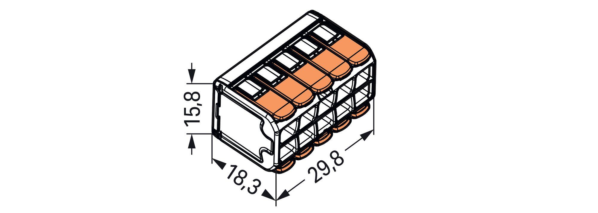 WAGO 221-420 Compact-Verbindungsklemme 10-Leiter bis 4mm²