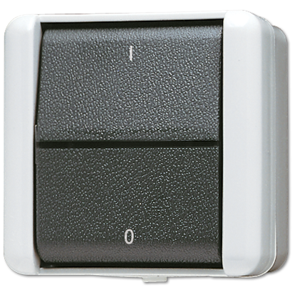 Jung 802W Wippschalter, Aus 2-polig,  AX 250 V ~, IP 44, WG 800