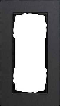 Gira 1002226 Abdeckrahmen 2-fach ohne Mittelsteg, Gira Esprit, Linoleum-Multiplex anthrazit