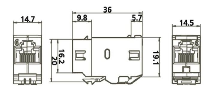 Bachmann 940.044 Keystone Kupplung / Buchse CAT6 Typ METZ CONNECT E-DAT