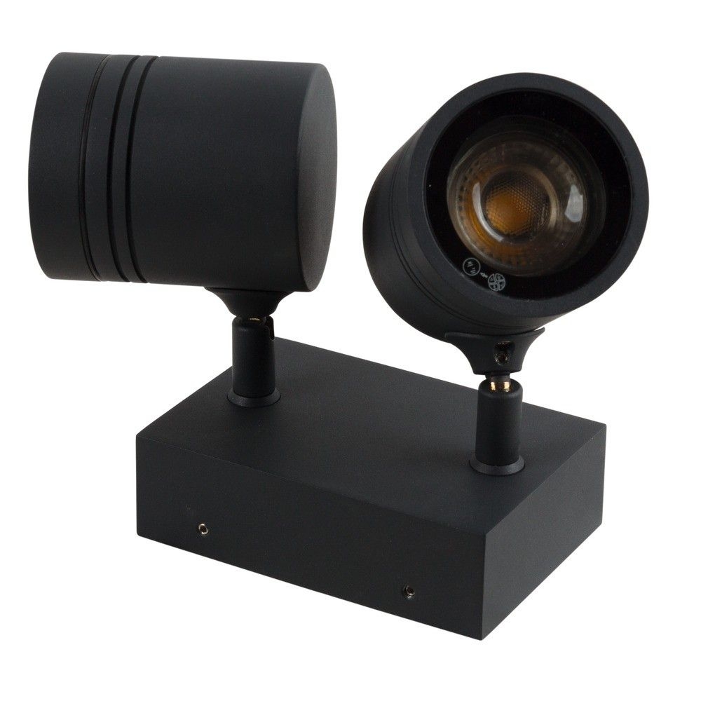 B-Ware - Heitronic 500053 Wandleuchte Borneo, für GU10 max. 2x 4 W, 2-flammig, IP65, anthrazit