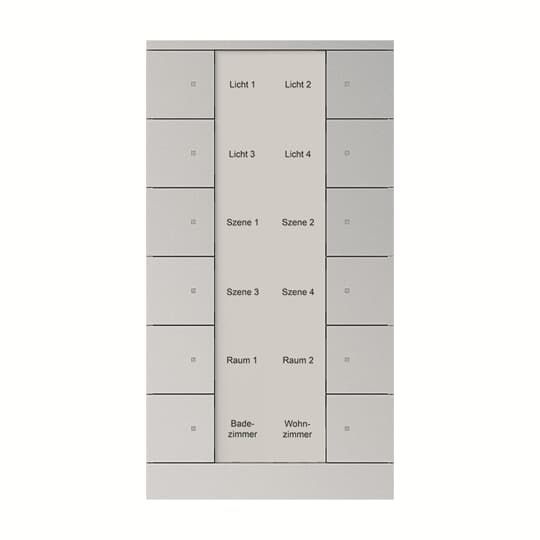 Busch-Jaeger SB/U12.0.11-83 Bedienelement 12-fach, aluminium silber matt, Busch-Tenton