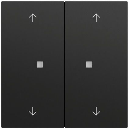 Gira 510874 RF Bedienaufsatz 2-fach Pfeilsymbole für KNX, System 70, schwarz matt (lackiert)