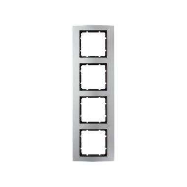 Berker 10143004 Rahmen 4-fach, B.3, Alu/anthrazit