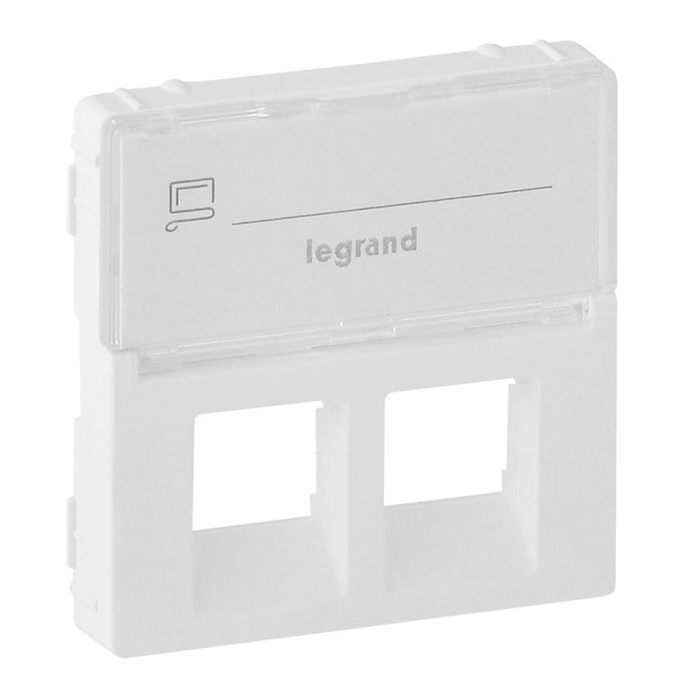 Legrand 755480 Abdeckung für Telefon- oder Datendose  2-fach mit Beschr.