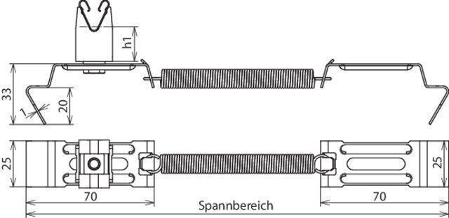 Dehn 206 239 Dachleitungshalter SPANNgrip