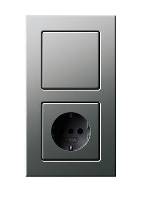 Gira 0212335 Abdeckrahmen 2-fach für flachen Einbau, Gira E2, edelstahl