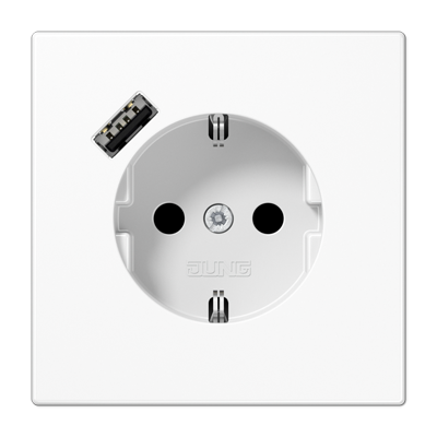 Jung LS1520-18AWW Schutzkontakt-Steckdose mit USB Typ A
