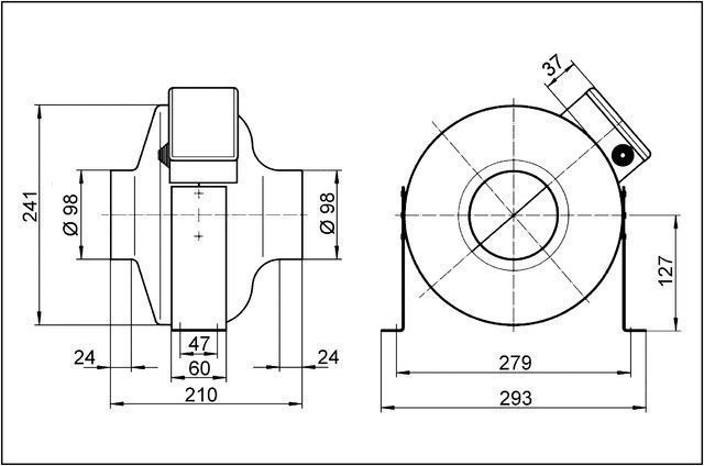 Maico ERR 10/1 Radial-Rohrventilator, 100mm