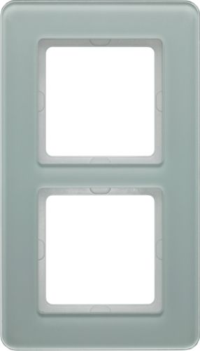 Berker 10126079 Rahmen 2-fach, Q.7, Glas polarweiß