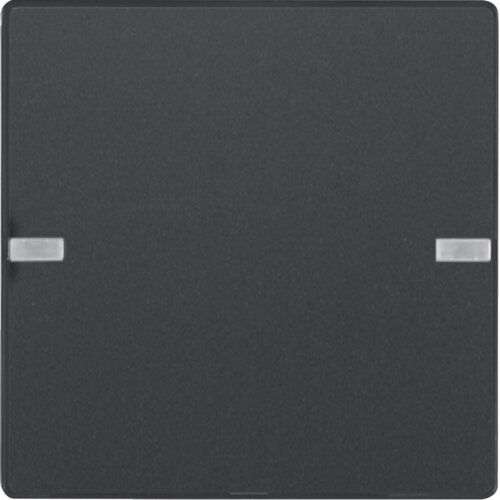 Berker 80141326 KNX Tastsensor 1-fach mit Beschriftungsfeld, RGB LED und internem Temperaturfühler, Q.x, anthrazit samt