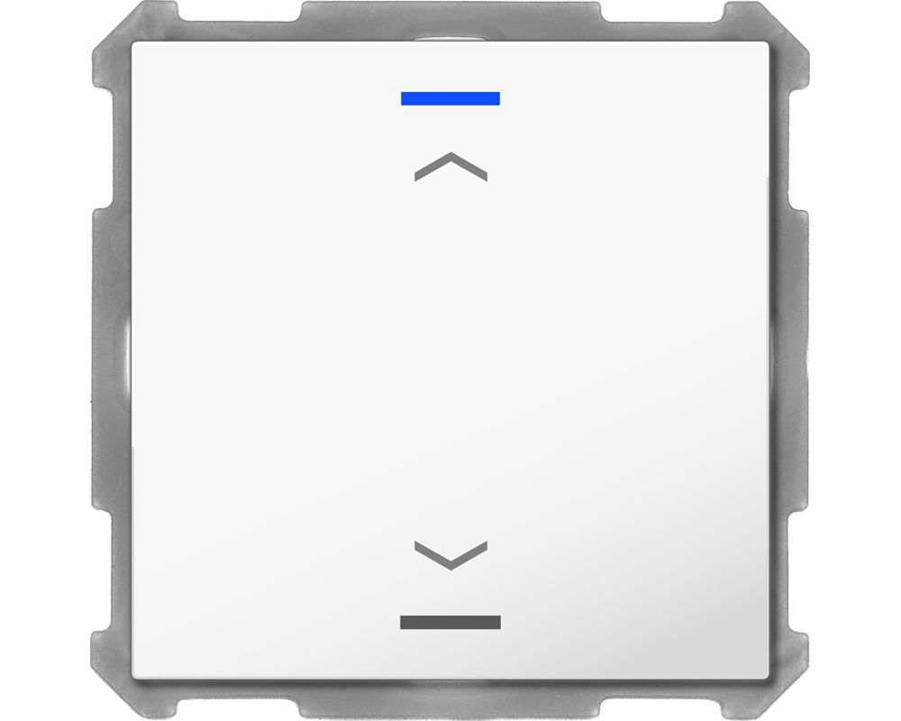 MDT BE-TAL63T1.A1 KNX Taster Light 63 1-fach, RGBW, Temperatursensor, Studioweiß glänzend, Jalousie