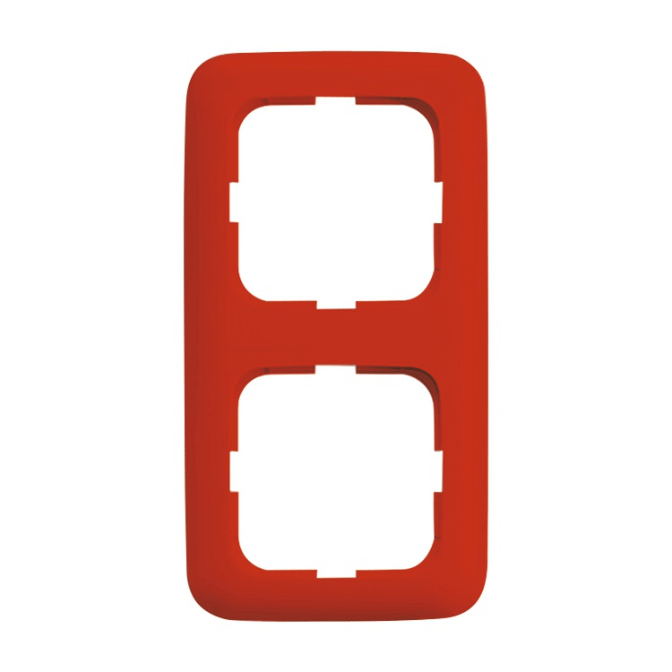 Busch-Jaeger 2512-217-101 Abdeckrahmen 2-fach, Reflex SI, rot glänzend