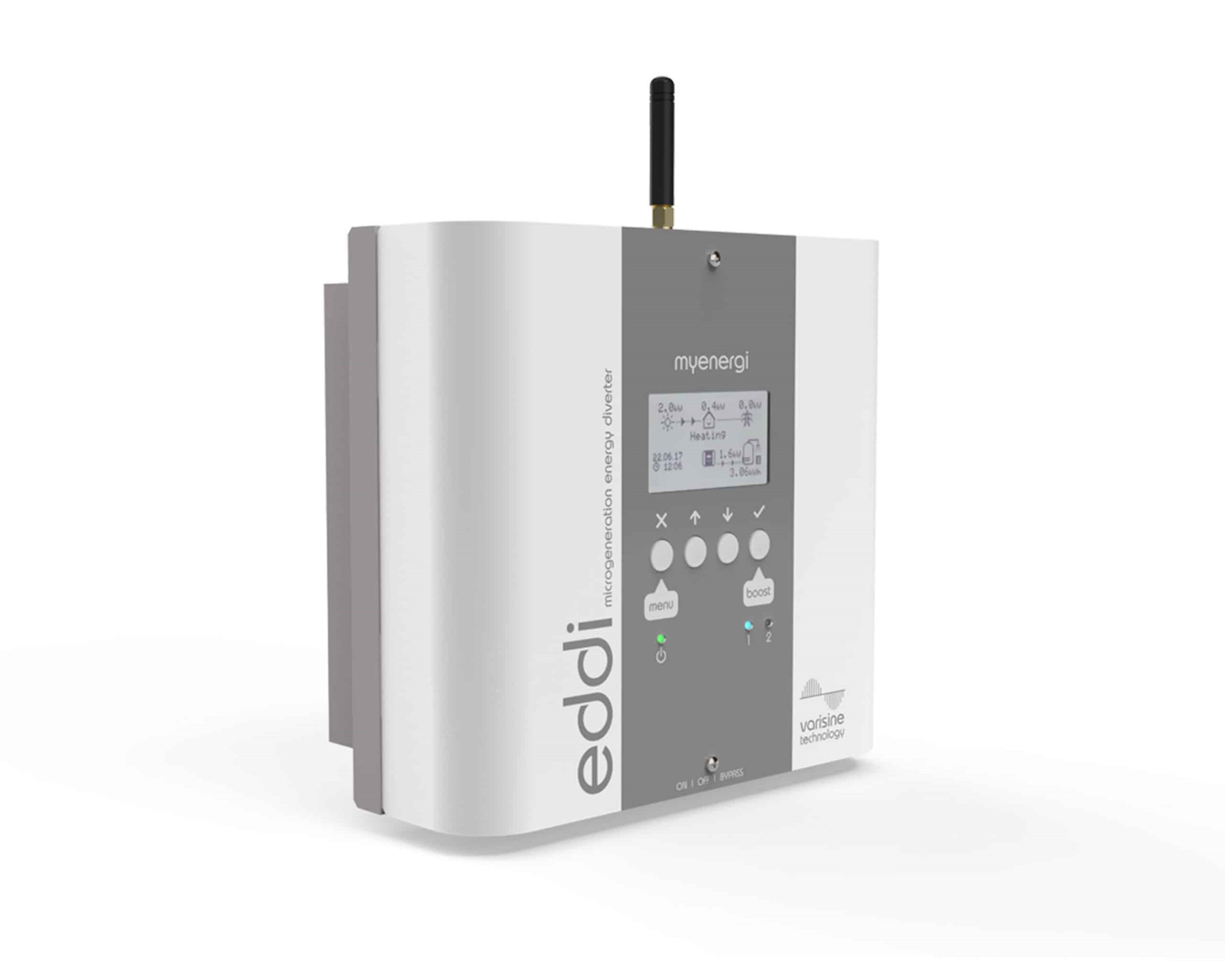 myenergi EDDI-16A1P02H Leistungsregler (1-phasig) mit LCD-Display, max. Heizlast 3,68KW/16A, PV-Überschuss