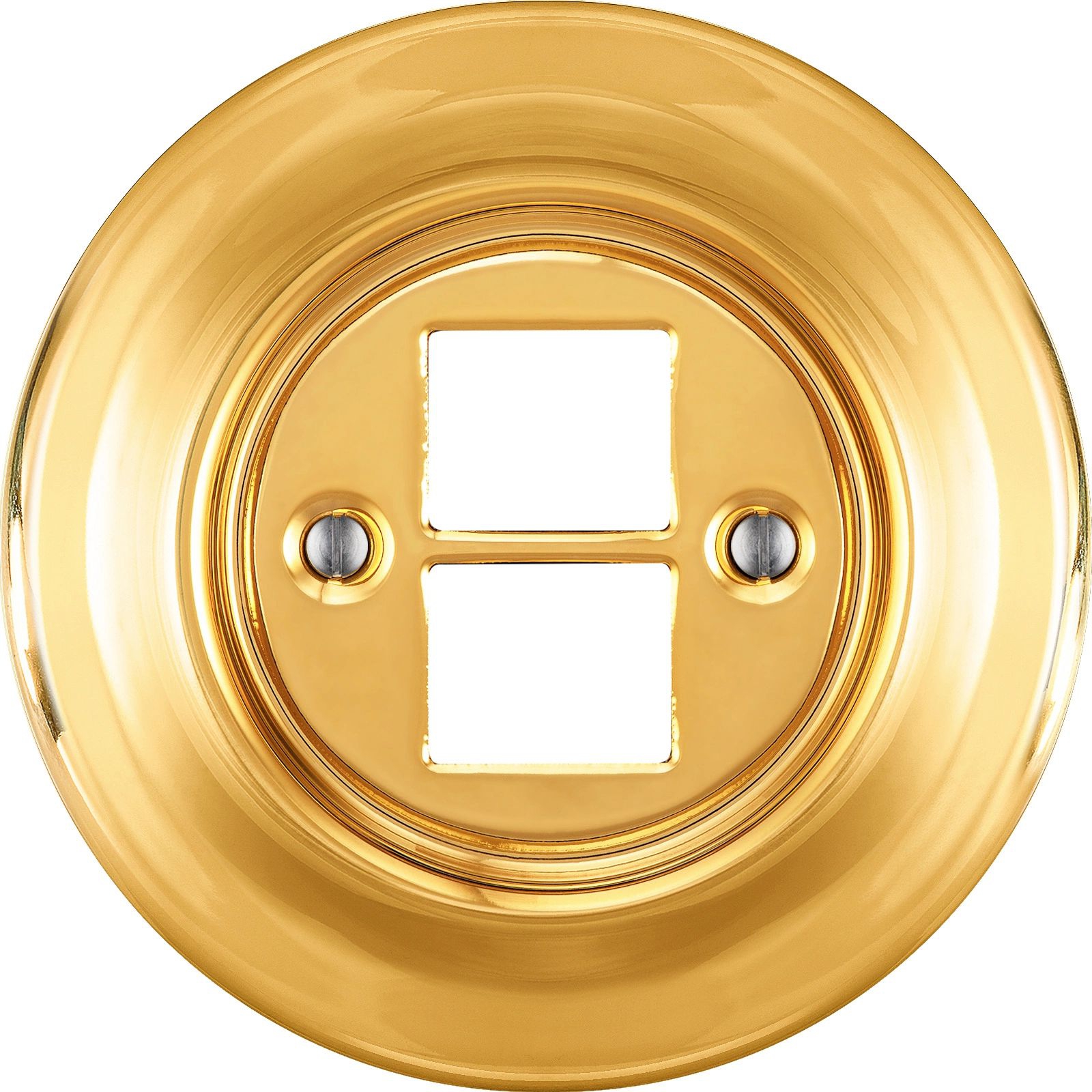 Katy Paty AURUM Porzellan-Abdeckung duo für Modular Jack / Cat 6A geschirmt