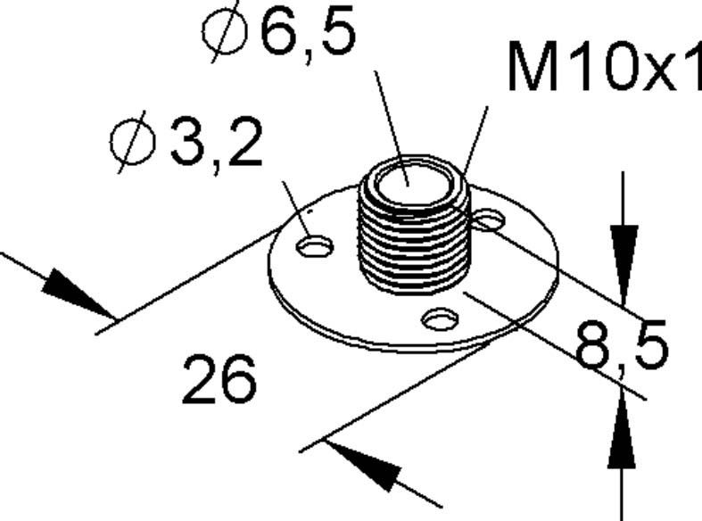 Kleinhuis 365 Scheibennippel M10 Ø 26mm