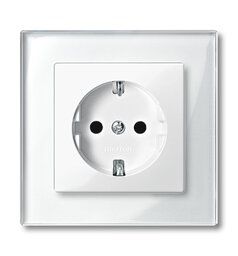 Merten 489119 Echtglasrahmen 1-fach, M-PLAN, Brillantweiß