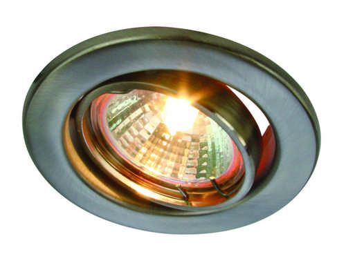 Heitronic 23552 Einbaustrahler DL6801, rund, für GU5,3 max. 5 W, IP20, schwenkbar, edelstahl gebürstet