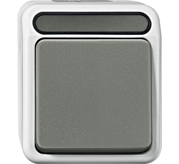 Merten MEG3644-8029 Ausschalter, 3-polig, AQUASTAR, lichtgrau
