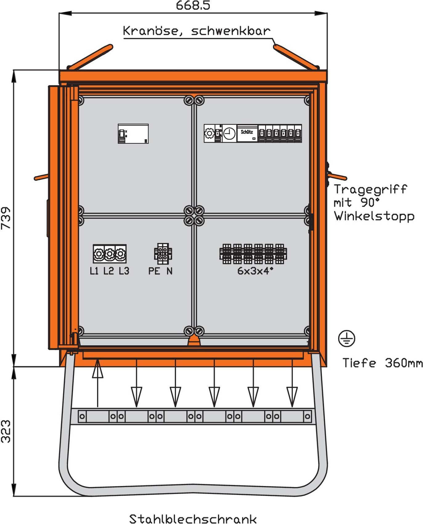 Walther WV0250BER1 Beleuchtungsverteiler 24kVA