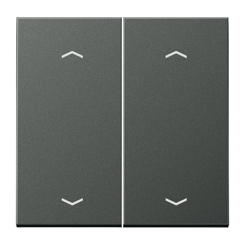 Jung AL102PAN Wippe, mit Pfeilsymbolen für Taster 2-fach, Aluminium lackiert, F10, Serie LS, anthrazit