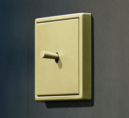 Jung ME12-5CK25 Abdeckung mit Kipphebel "Kegel", 2 Kipphebel, Serie LS 1912, Messing classic