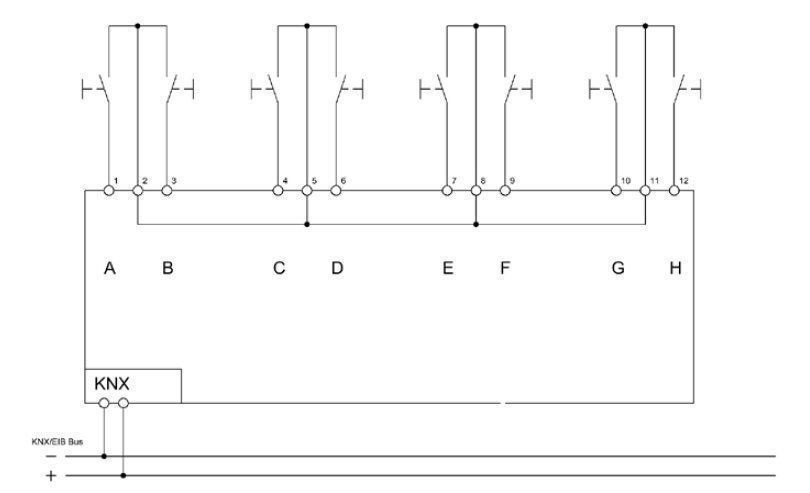 MDT BE-16024.02 Binäreingang 16-fach, 8TE REG, 24VAC/DC