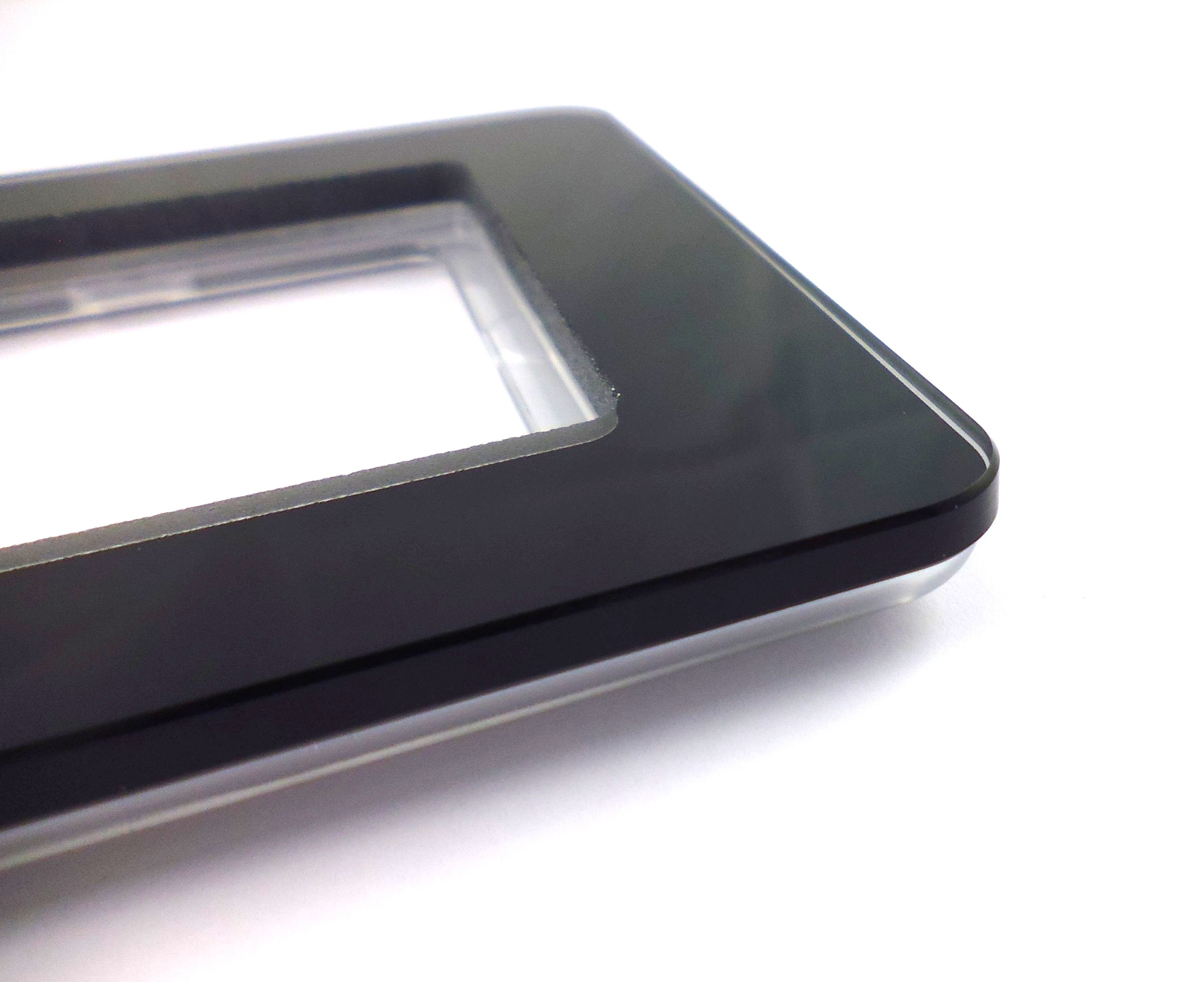Berker 10136076 Rahmen 3-fach, Q.7, Glas schwarz
