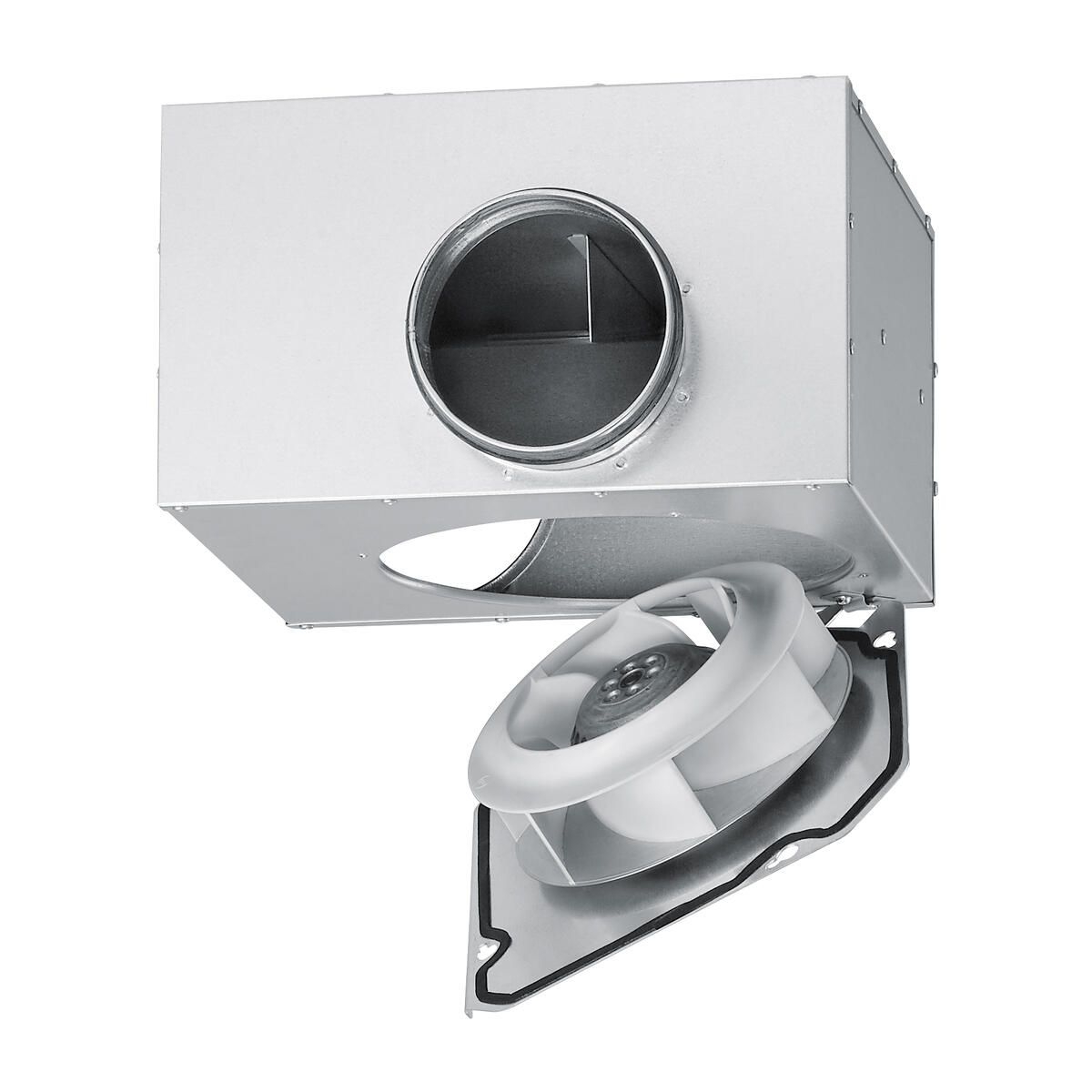 Helios 00130 SVS-125-B Flach Radialrohrventilator schallgedämpft mit Rohranschluß Ø 125 mm, 230V, 400 m³/h