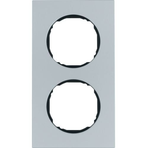 Berker 10122674 Rahmen 2-fach, flach, R.8, Aluminium matt