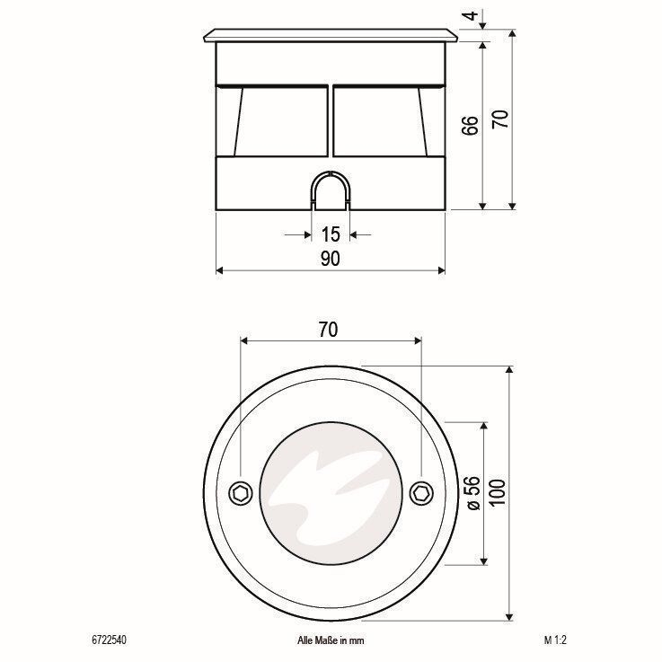 EVN 6722540 LED Bodeneinbau rund, 100mm, 4000K