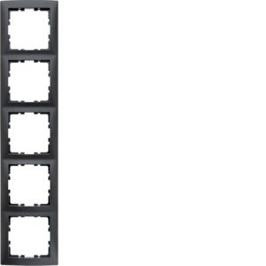 Berker 10159949 Rahmen 5-fach, S.1, anthrazit matt