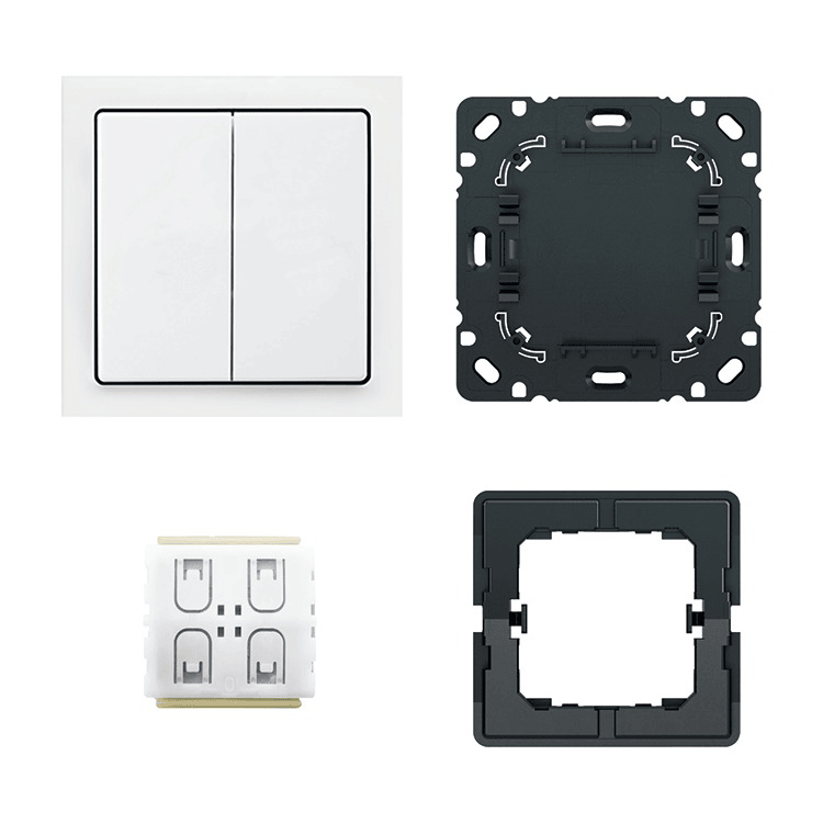 Busch-Jaeger 6716UJ-914 Smart Switch Friends of Hue, Komplett-Set, Bluetooth Low Energy (BLE), alpinweiß glänzend, Busch-balance SI