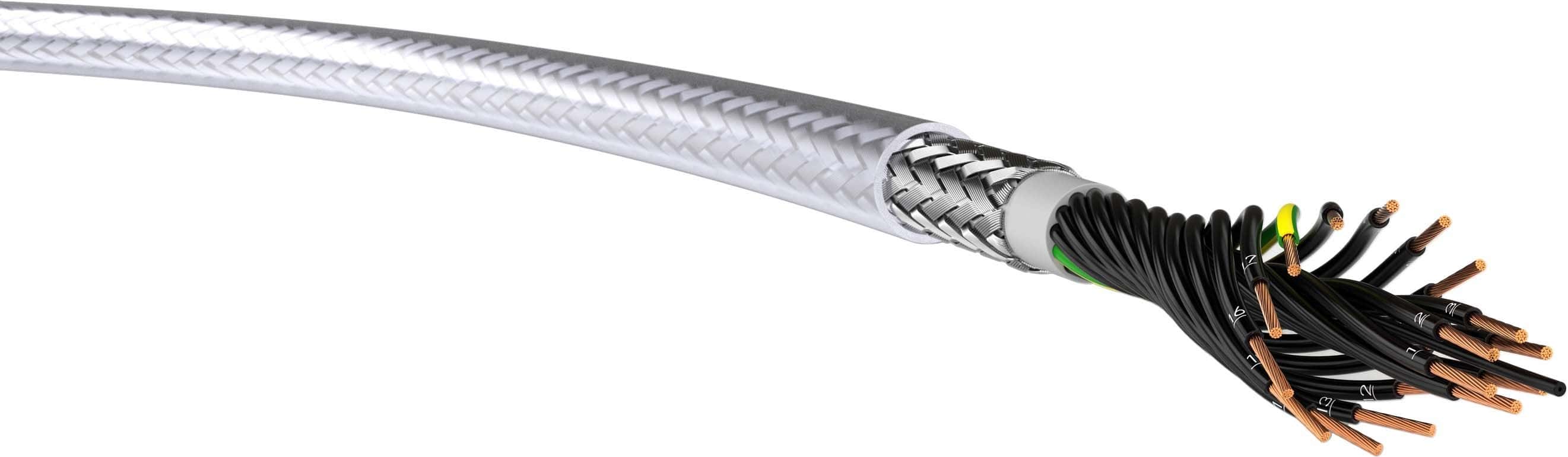 Steuerleitung geschirmt YSLYCY-JZ 12x0,75 mm², Schnittware, grau