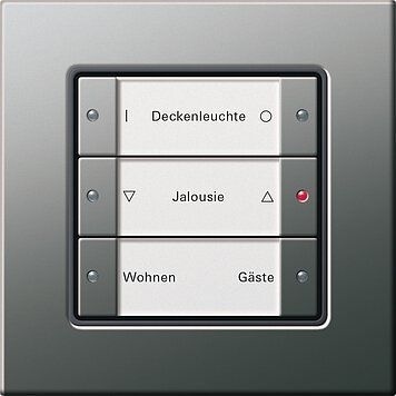 Gira 533300 eNet Funk Wandsender 3-fach, System 55, Inbetriebnahme-Wippen