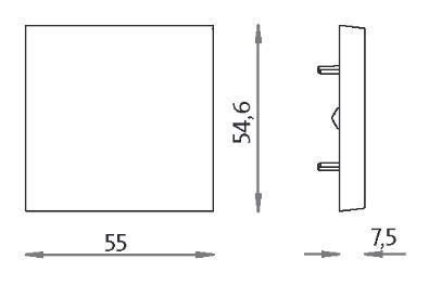 Kopp 490015007 HK07 - Flächenwippe ohne Linse, Farbe: anthrazit