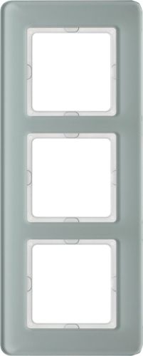Berker 10136079 Rahmen 3-fach, Q.7, Glas polarweiß