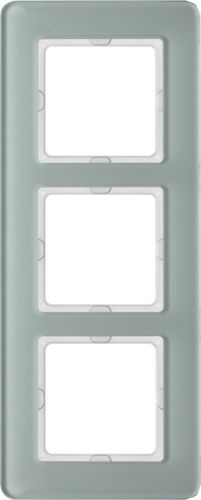 Berker 10136079 Rahmen 3-fach, Q.7, Glas polarweiß