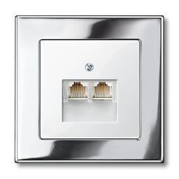 Merten 296119 Zentralplatte für UAE-Einsatz, 2-fach, System M, polarweiß glänzend