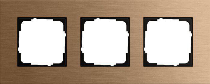 Gira 021338 Abdeckrahmen 3-fach, Gira Esprit, bronze