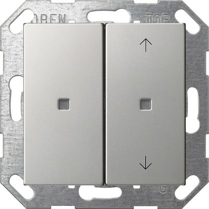 Gira 5175600 Taster Wippe 2-fach unbedruckt/Pfeile , One und KNX, System 55, Edelstahl