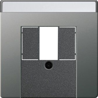 Gira 0876600 Abdeckung mit Beschriftungsfeld TAE USB, System 55, Edelstahl