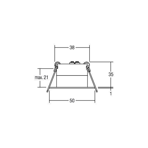 Brumberg 12079073 LED-Lichtpunkt, rund, starr, 350 mA, 3,3 W, 32°, 3000 K, weiß