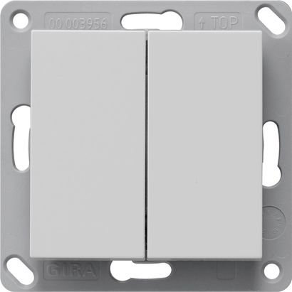 Gira 5178015 RF Wandsender 2-fach KNX, System 55, grau matt