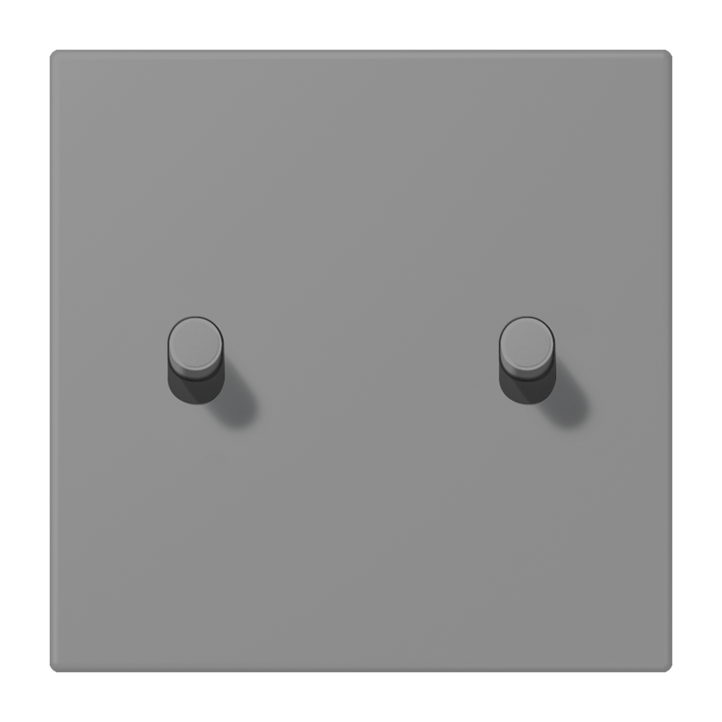 Jung LC12-5R0203 Abdeckung mit Kipphebel "Zylinder", 2 Kipphebel, gris 31